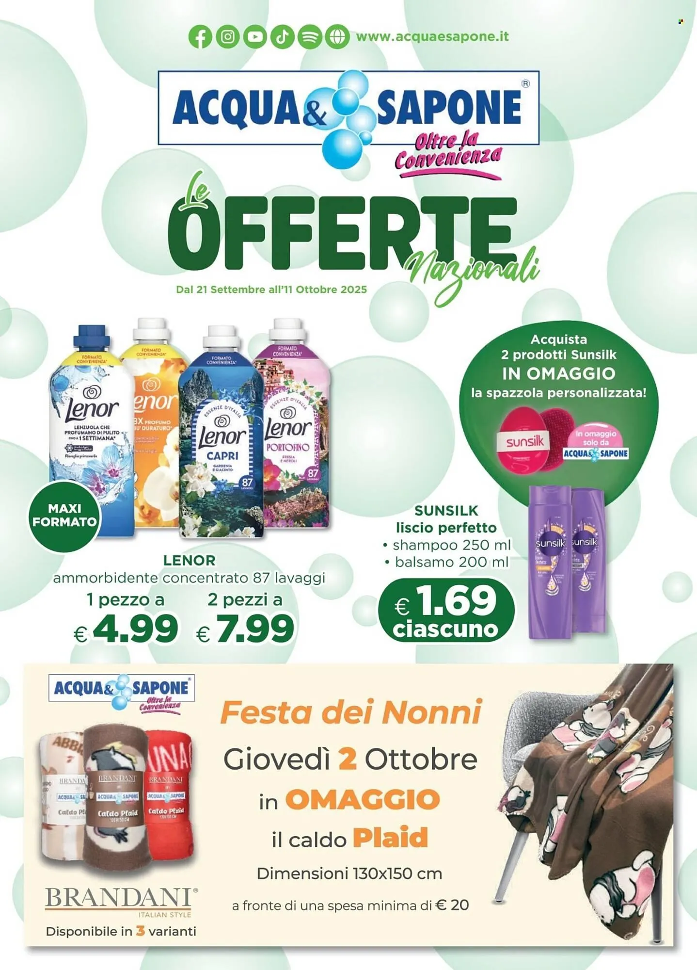 Volantino Acqua & Sapone da 21 settembre a 11 ottobre di 2025 - Pagina del volantino 1