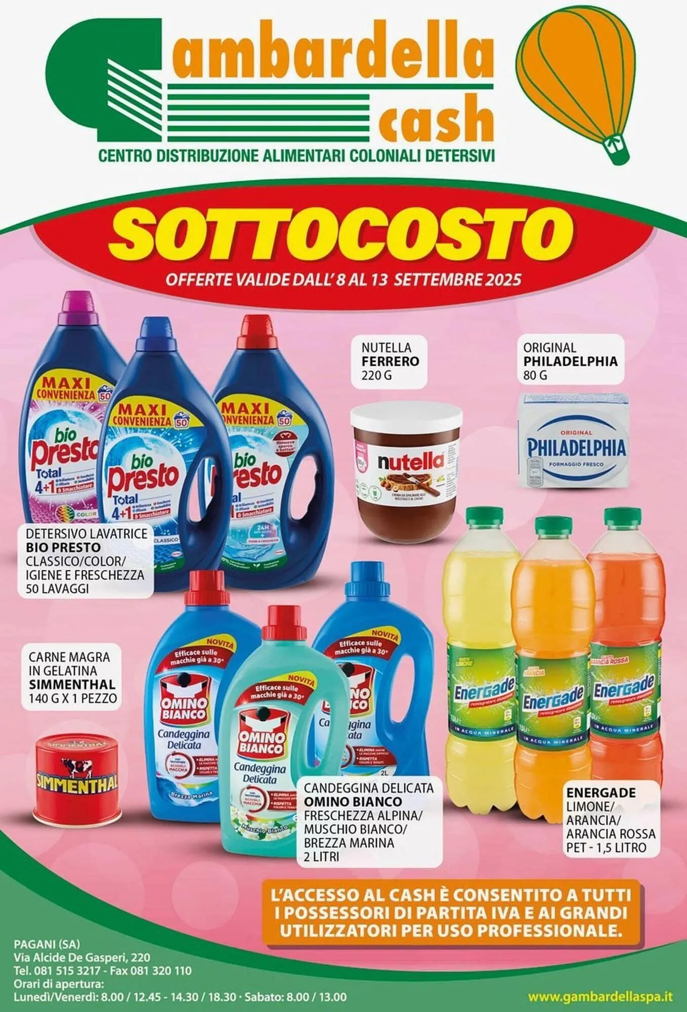 Volantino Gambardella Cash da 8 settembre a 13 settembre di 2025 - Pagina del volantino 1