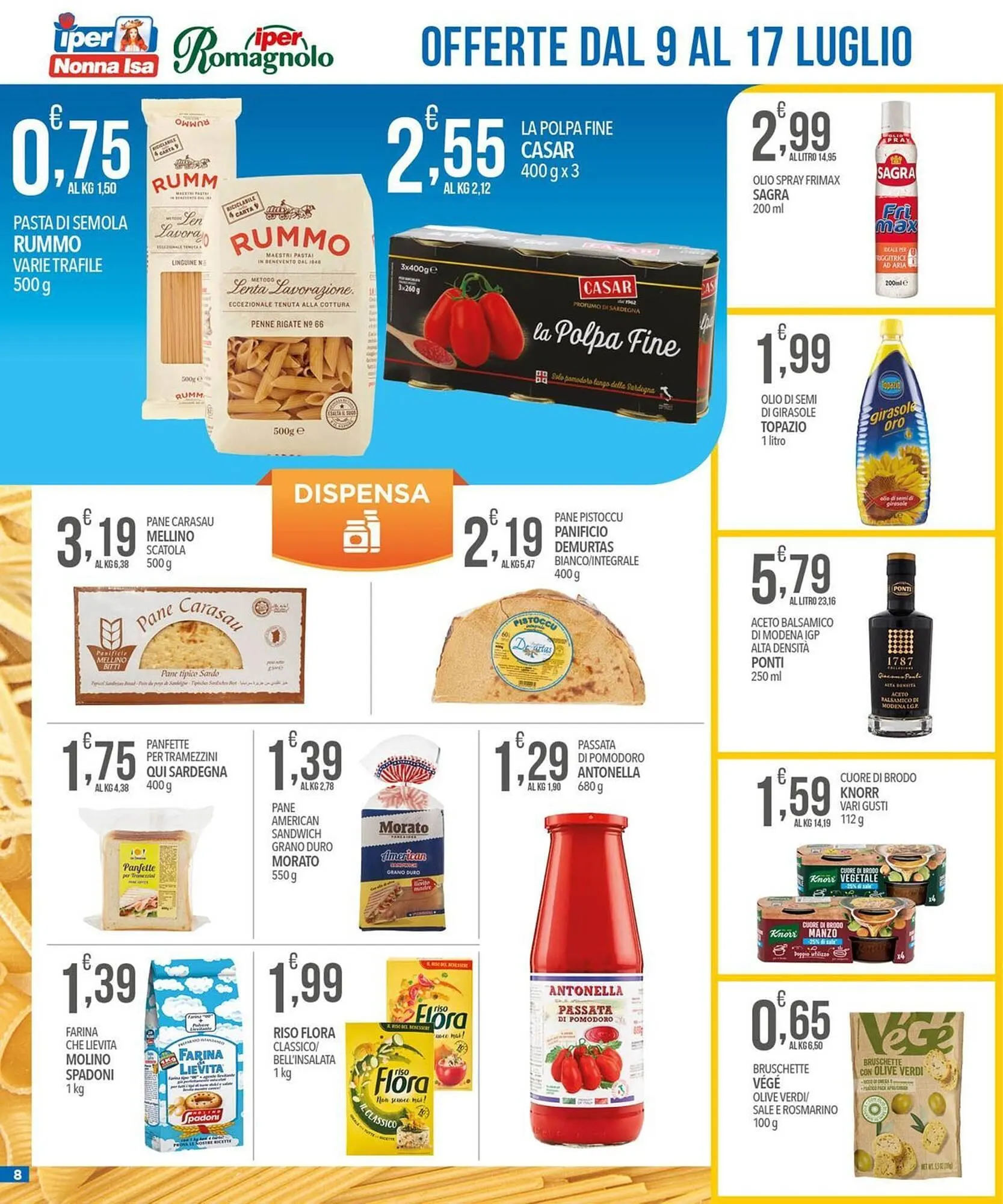 Volantino Iper Romagnolo da 9 luglio a 17 luglio di 2025 - Pagina del volantino 8