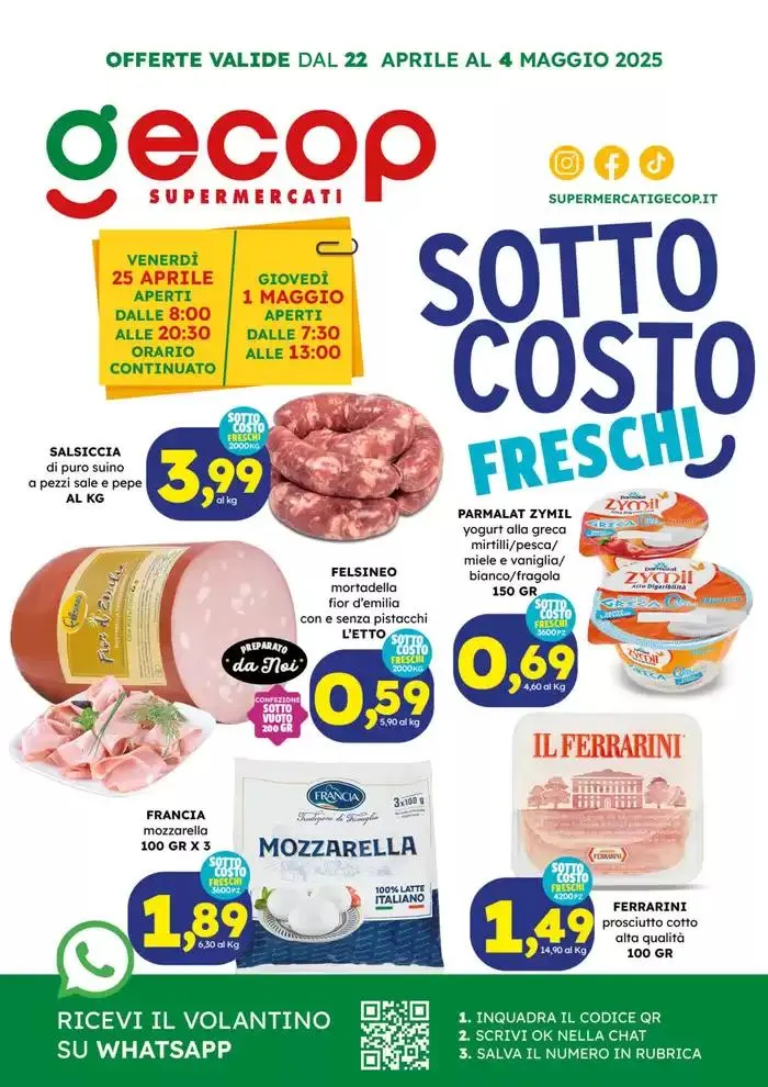Sottocosto Freschi da 22 aprile a 4 maggio di 2025 - Pagina del volantino 1