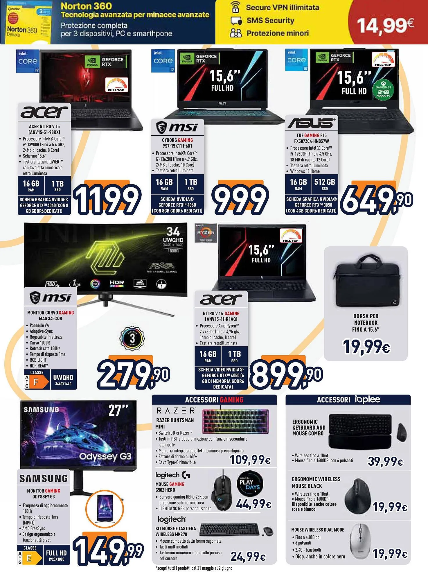 Volantino Unieuro da 15 maggio a 29 maggio di 2025 - Pagina del volantino 14