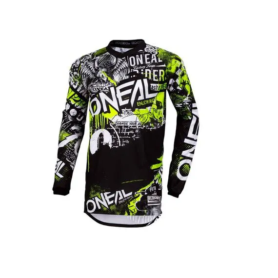 Maglia cross Element Attack My21 kid Nero/Giallo fluo