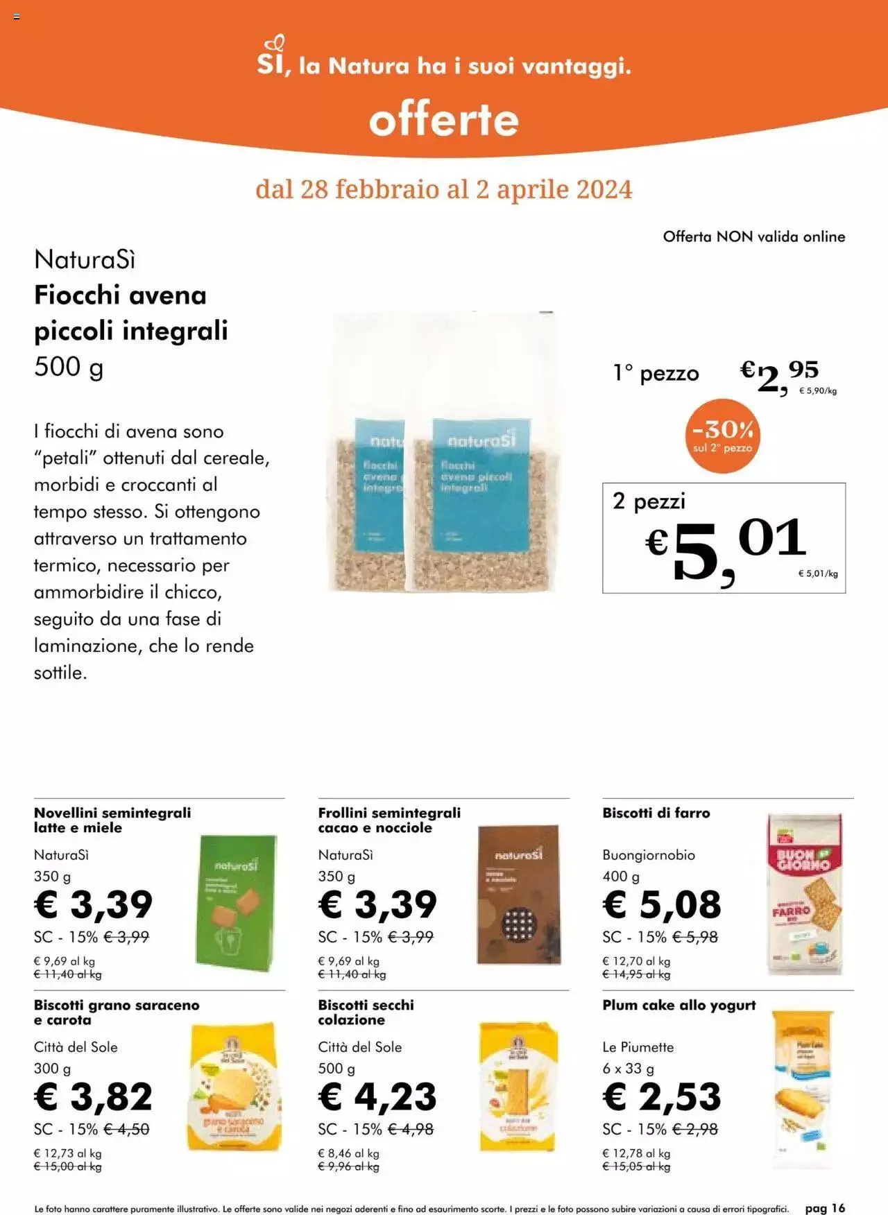 Volantino Natura Sì da 28 febbraio a 2 aprile di 2024 - Pagina del volantino 16