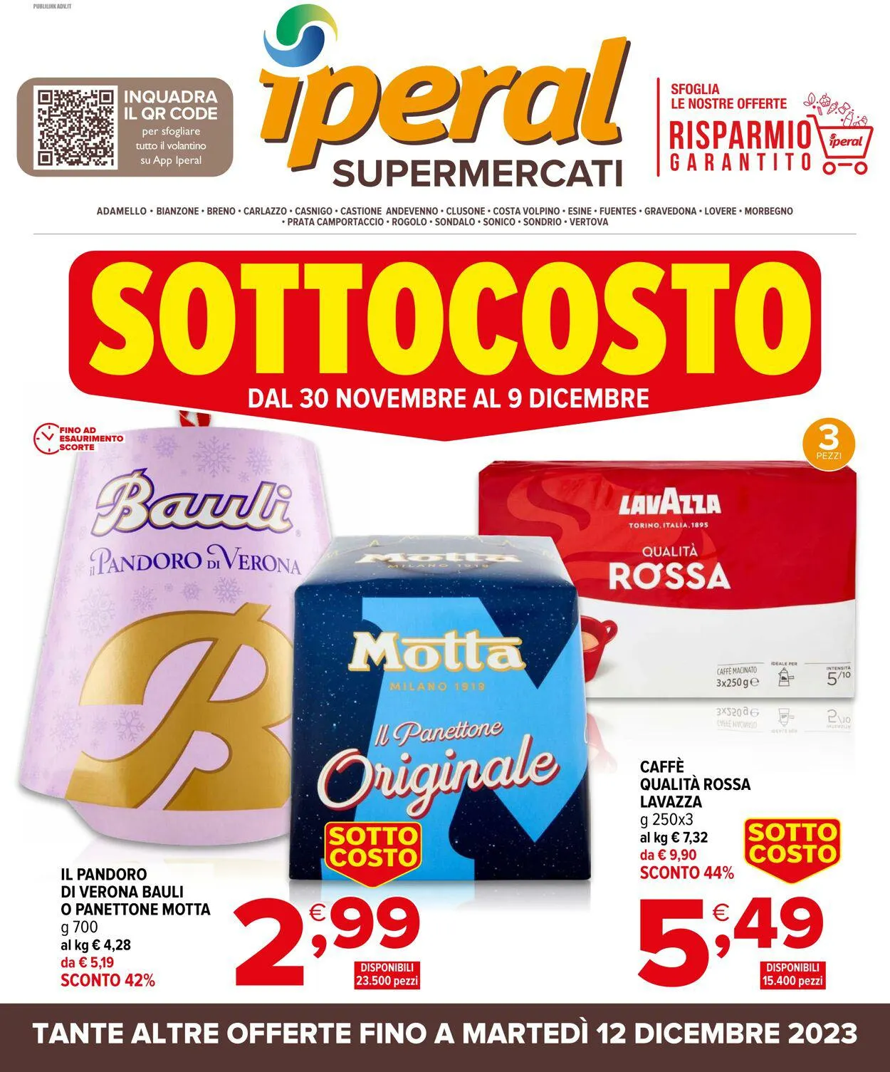 Iperal Volantino attuale da 30 novembre a 14 dicembre di 2023 - Pagina del volantino 1