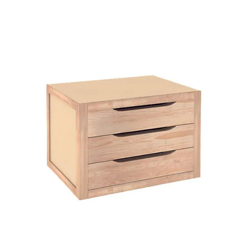 Cassettiera 3c Pino Grezzo 39x30x29