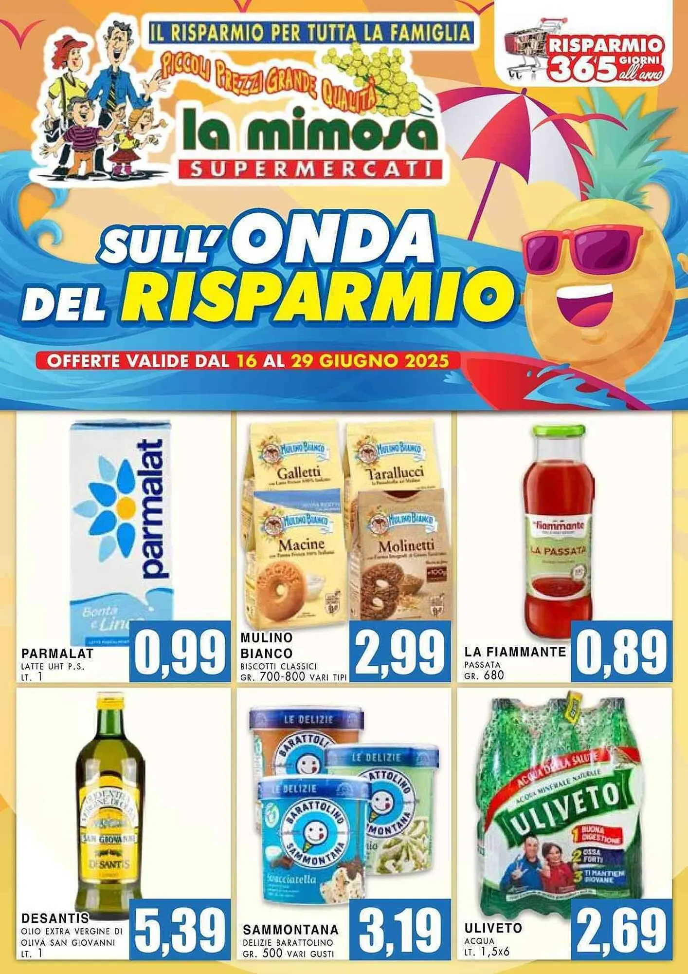 Volantino La Mimosa Supermercati da 16 giugno a 29 giugno di 2025 - Pagina del volantino 1