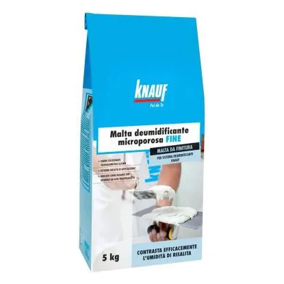 Malta rasante deumidificante microporosa di finitura Knauf 20Kg