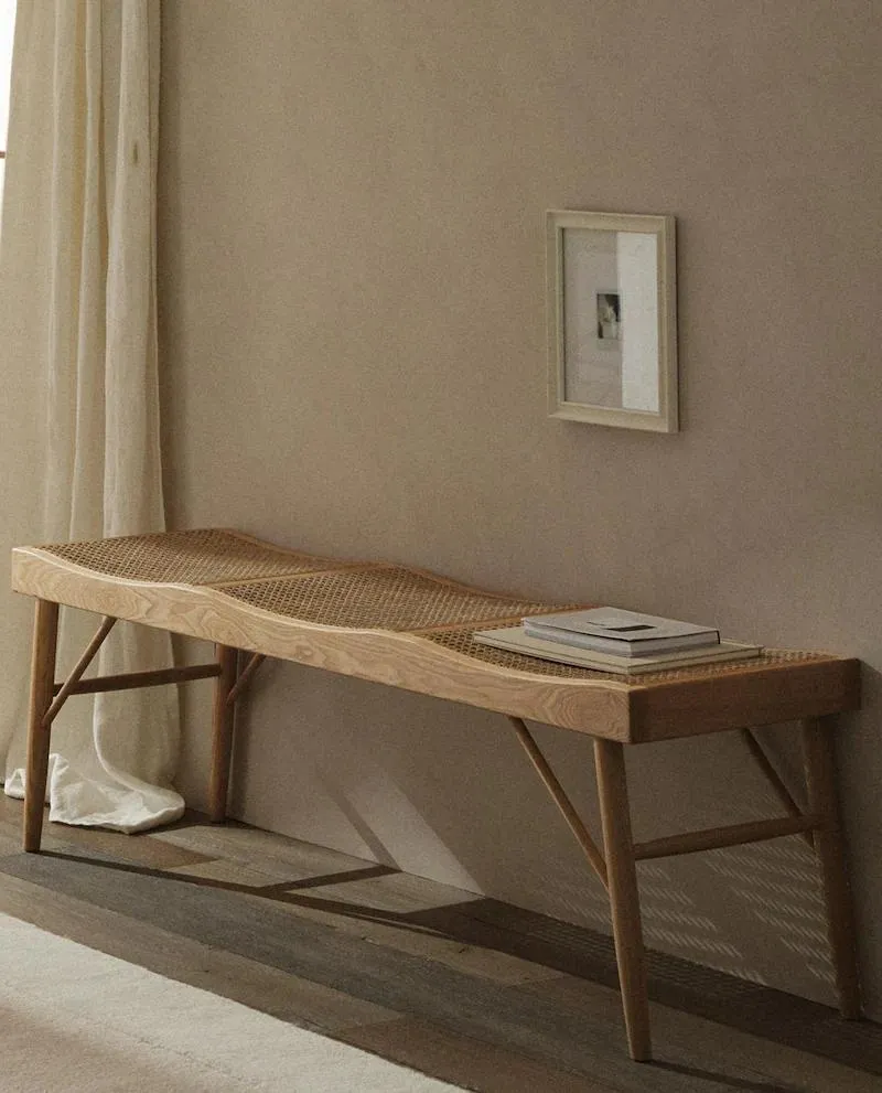 PANCA LEGNO E RATTAN