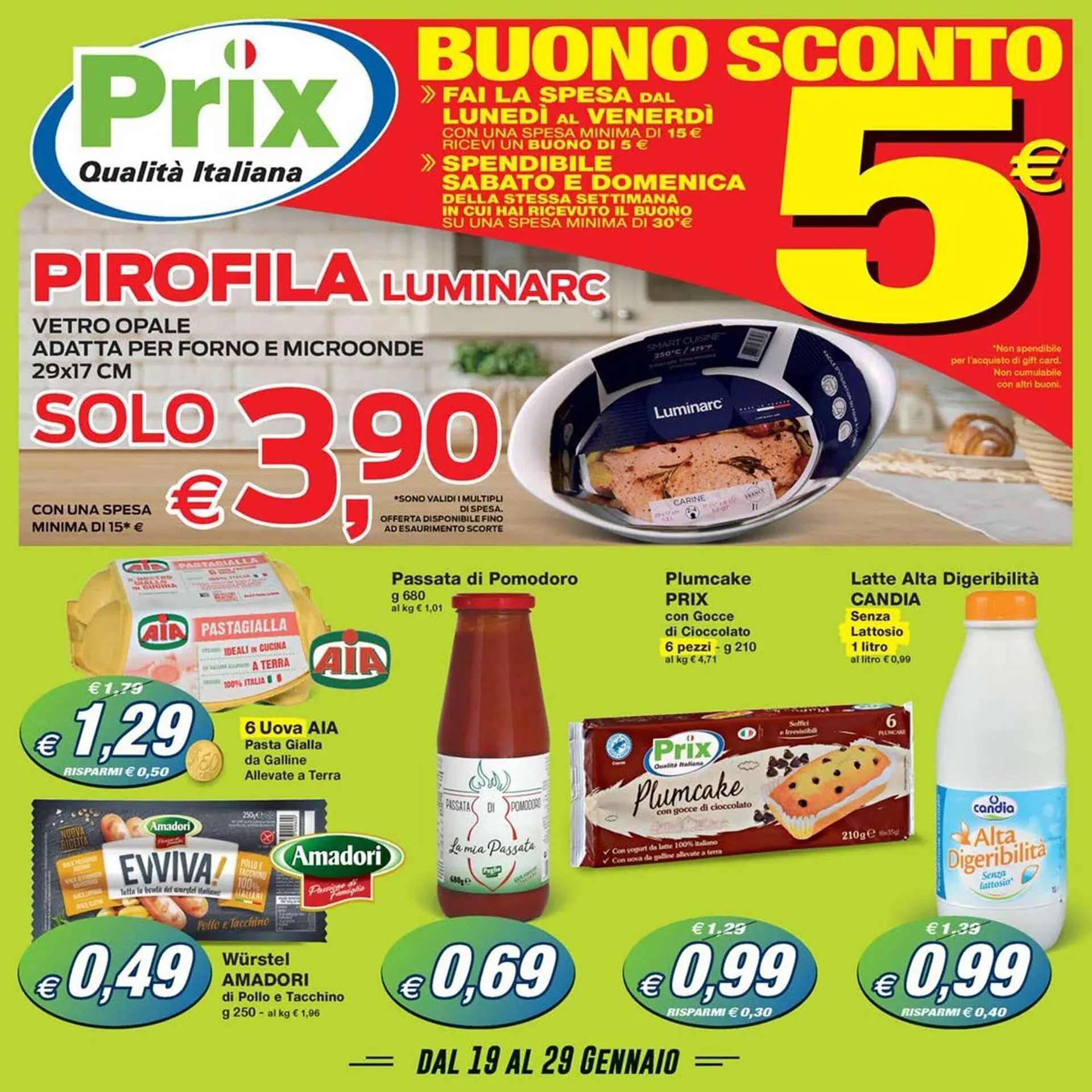 Volantino Prix Quality da 19 gennaio a 29 gennaio di 2024 - Pagina del volantino 1