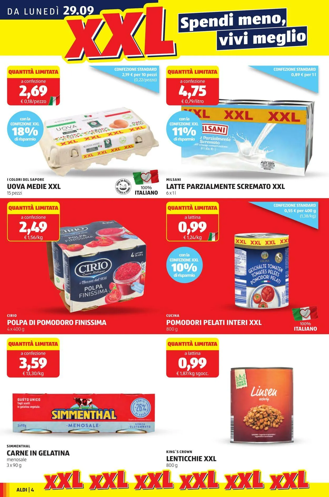 Aldi Volantino attuale da 29 settembre a 5 ottobre di 2025 - Pagina del volantino 4