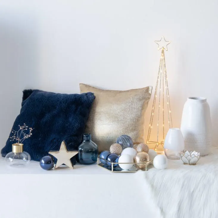 Statuetta stella dorata in ceramica 13 cm - Lotto di 2