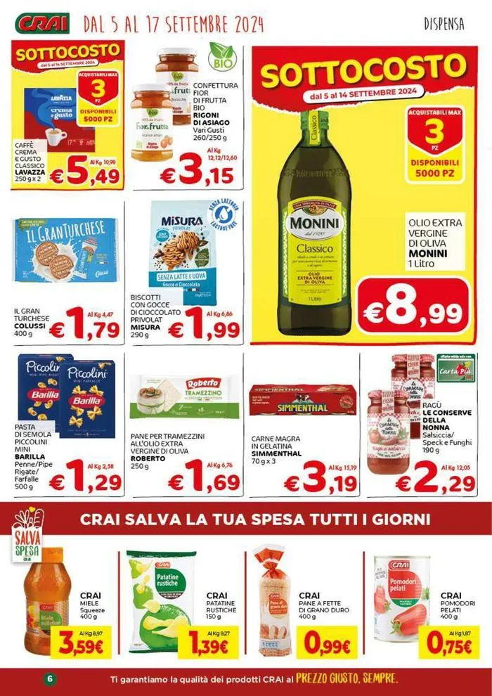 Sottocosto da 5 settembre a 13 settembre di 2024 - Pagina del volantino 6