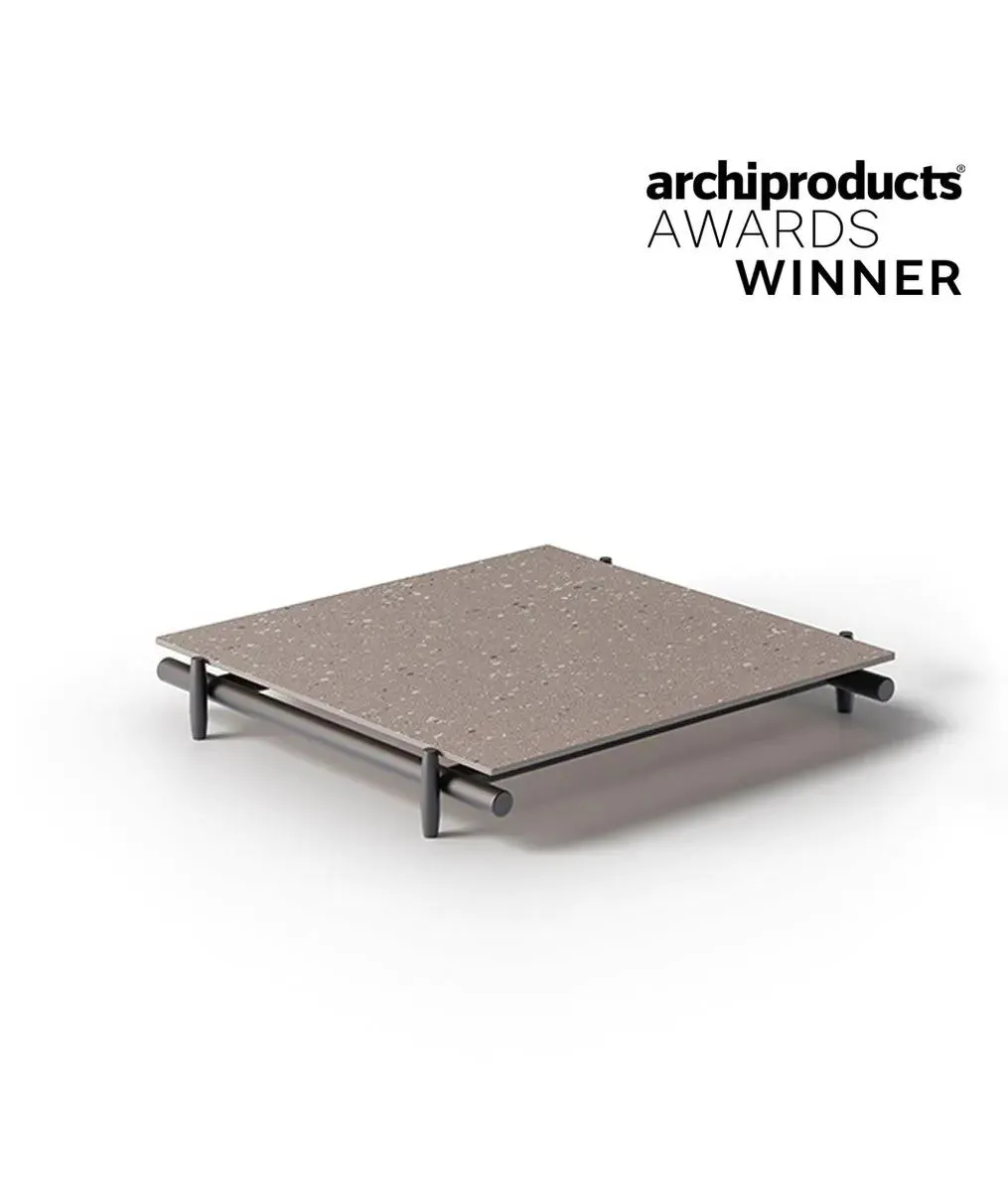 Tavolo basso quadrato Davos - Pietra