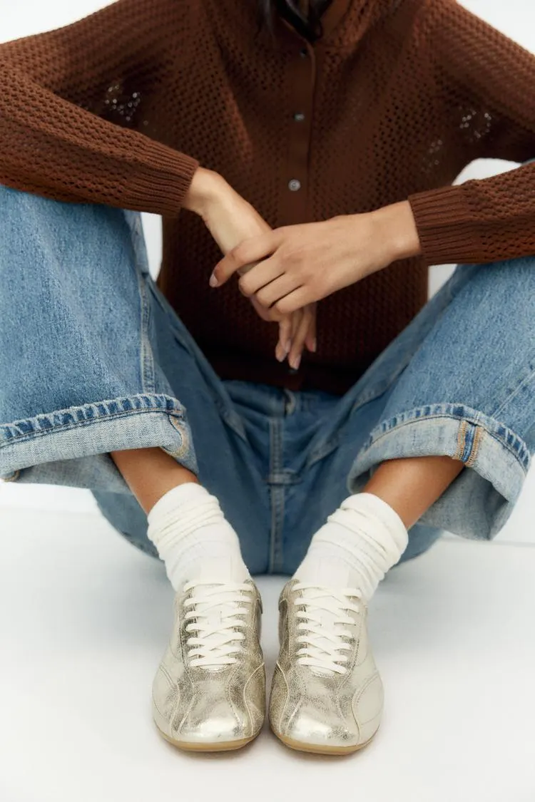 SNEAKERS EFFETTO METALLIZZATO