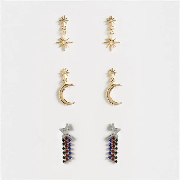 Set di 3 orecchini Juliet