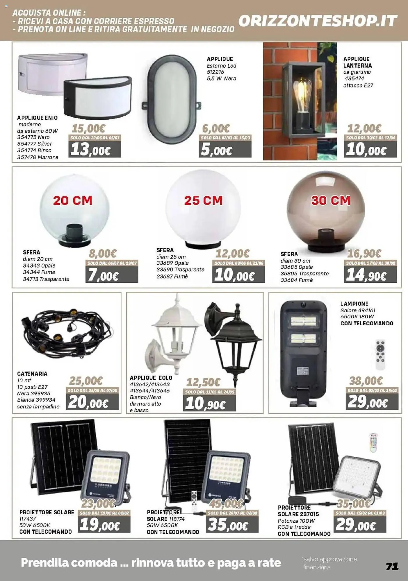 Volantino Orizzonte da 16 gennaio a 27 settembre di 2026 - Pagina del volantino 71