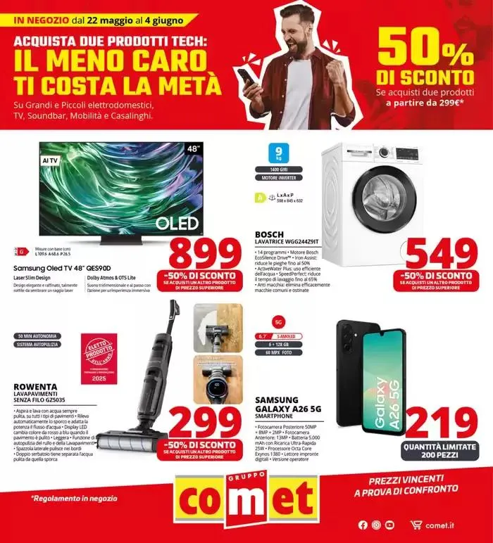 Il meno caro costa la metà da Comet! da 22 maggio a 4 giugno di 2025 - Pagina del volantino 1