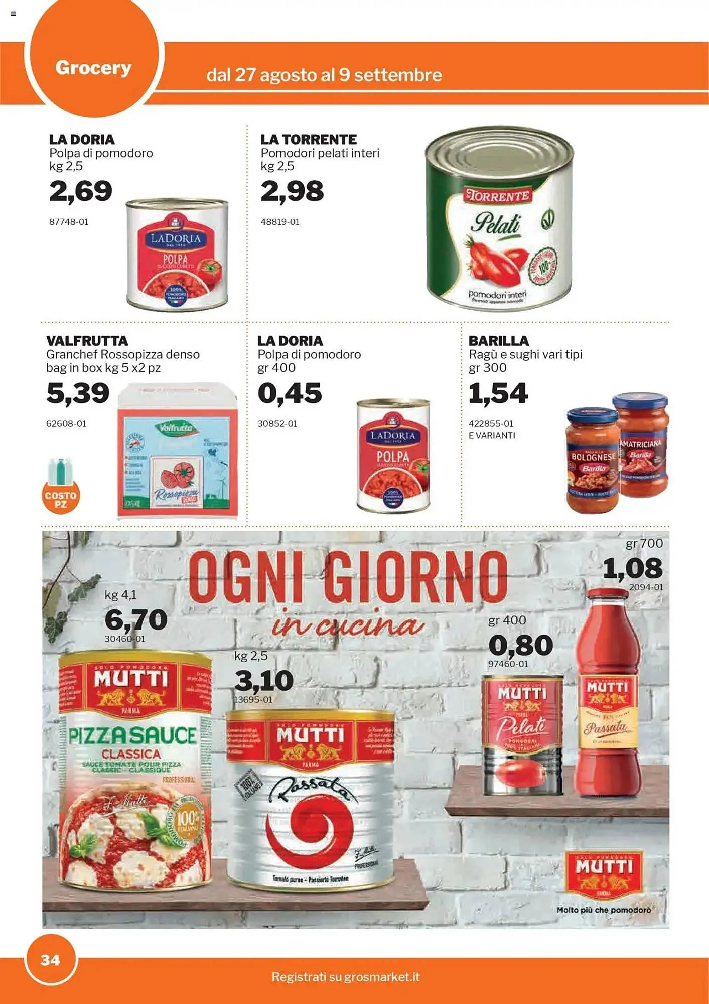 Volantino GrosMarket da 27 agosto a 9 settembre di 2025 - Pagina del volantino 34