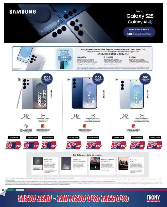 Tasso Zero da Trony! da 20 marzo a 2 aprile di 2025 - Pagina del volantino 26