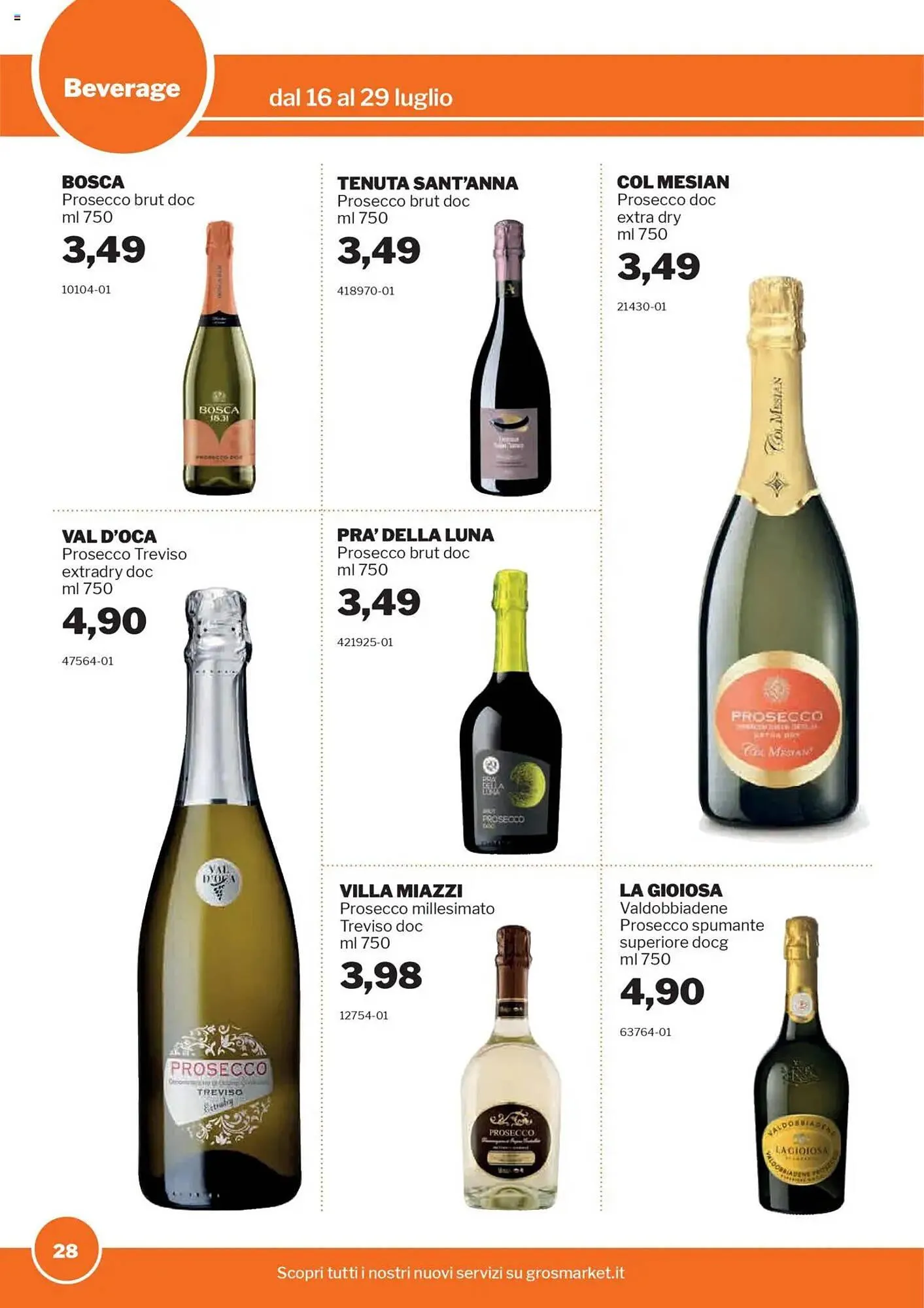 Volantino GrosMarket da 16 luglio a 29 luglio di 2025 - Pagina del volantino 28
