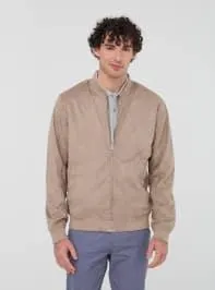 Bomber simil camoscio Ghiaccio