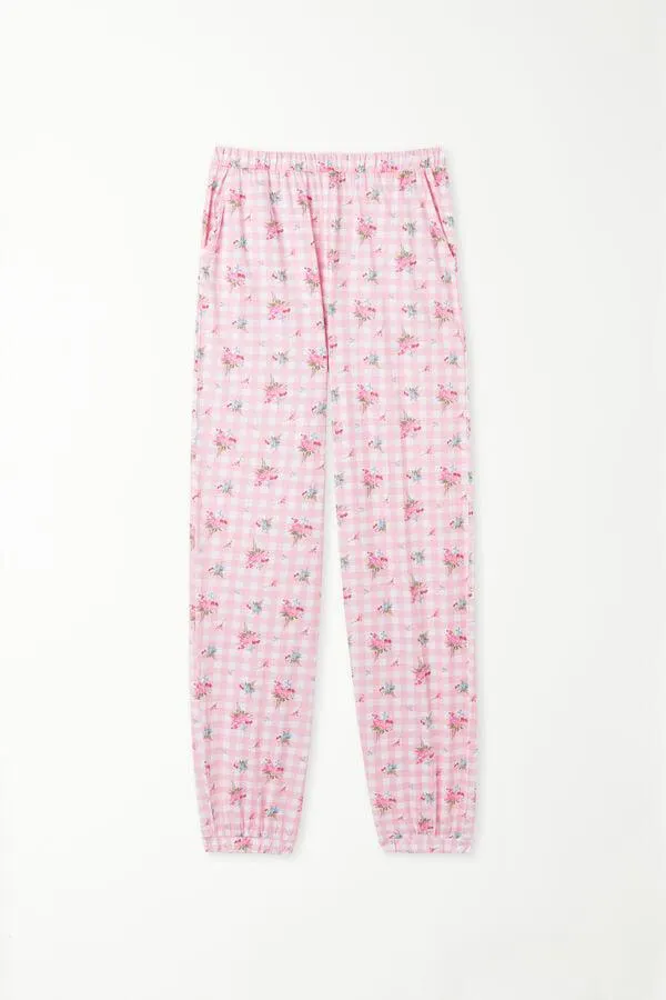 Jogger in Cotone Stampato