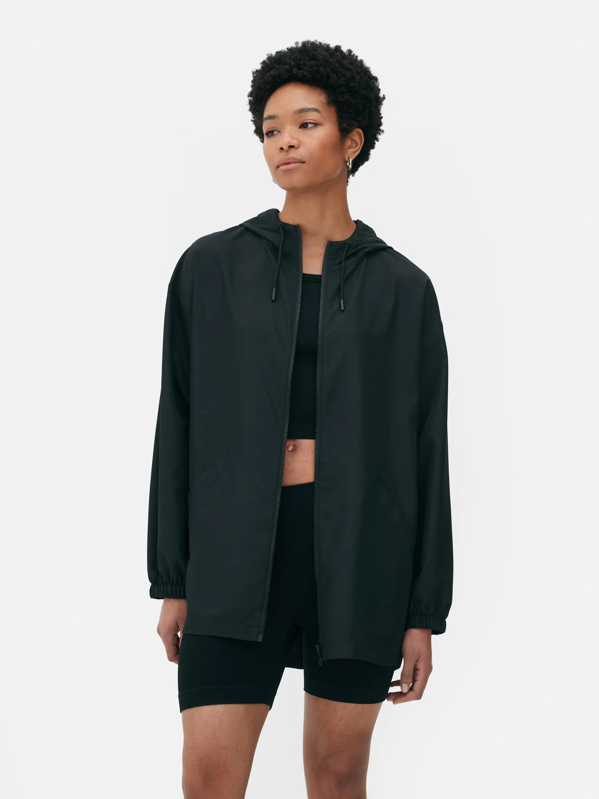 Parka leggero impermeabile con cappuccio