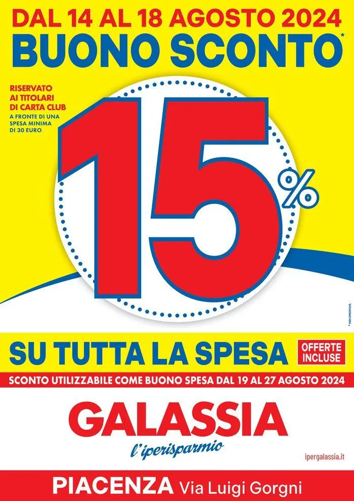 Buono sconto 15% da 14 agosto a 18 agosto di 2024 - Pagina del volantino 1