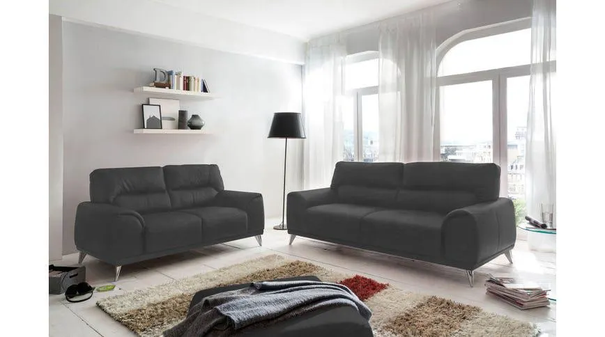 Angel divano 3 posti in tessuto antracite