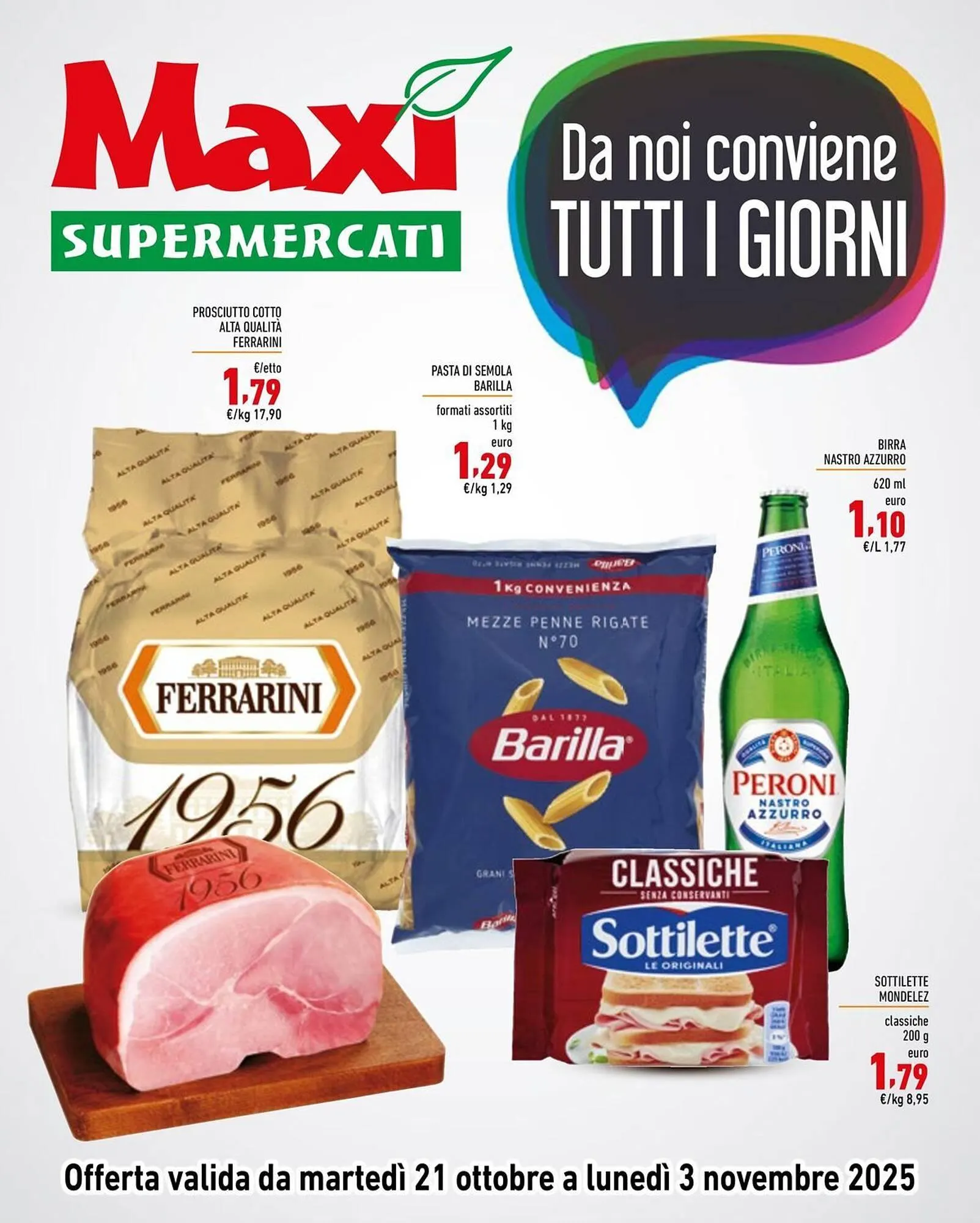 Volantino Maxi Supermercati da 21 ottobre a 3 novembre di 2025 - Pagina del volantino 1