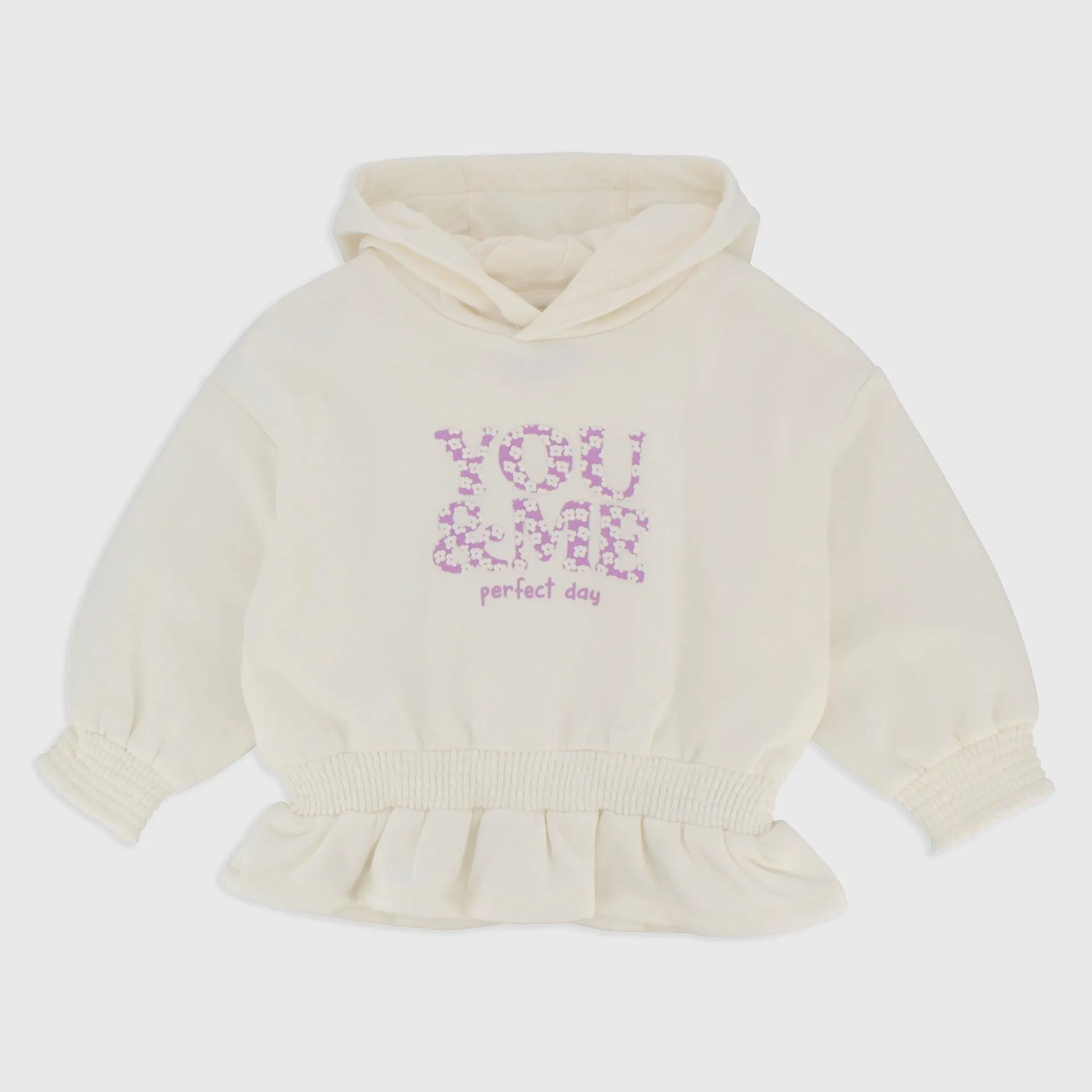 Felpa con cappuccio da Bambina, BIANCO