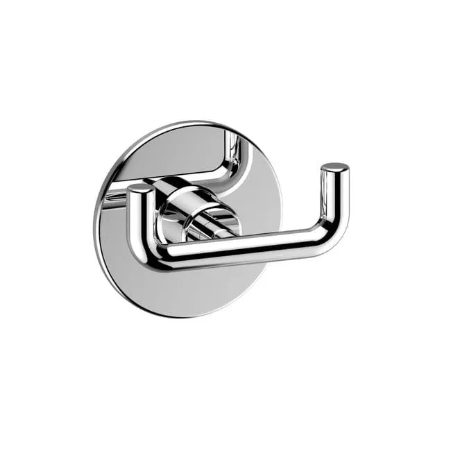 Gancio appendiabiti da avvitare SENSEA Spring in zinco cromo lucido 2 ganci L 4 x H 5.5 cm