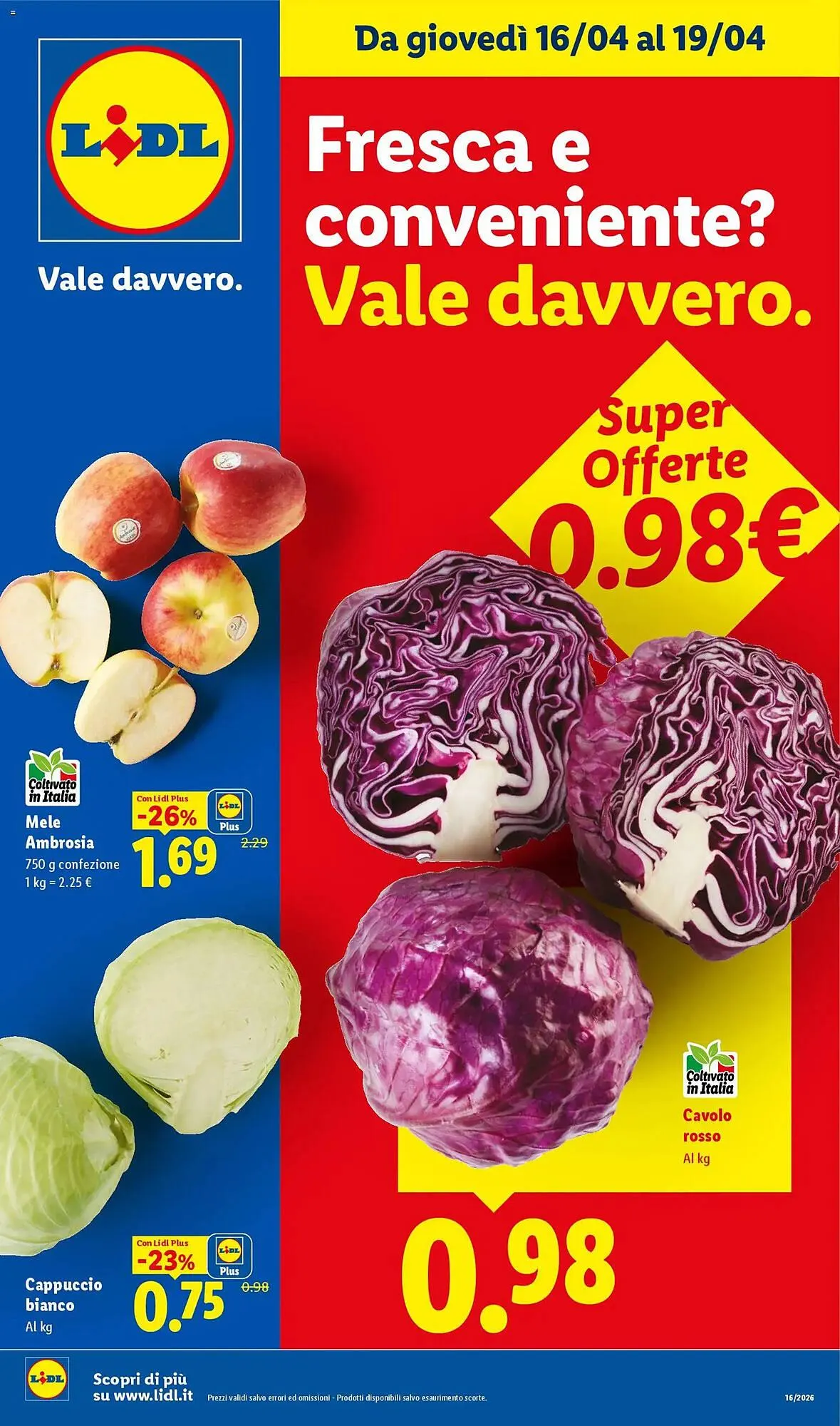 Volantino Lidl da 16 aprile a 19 aprile di 2026 - Pagina del volantino 1