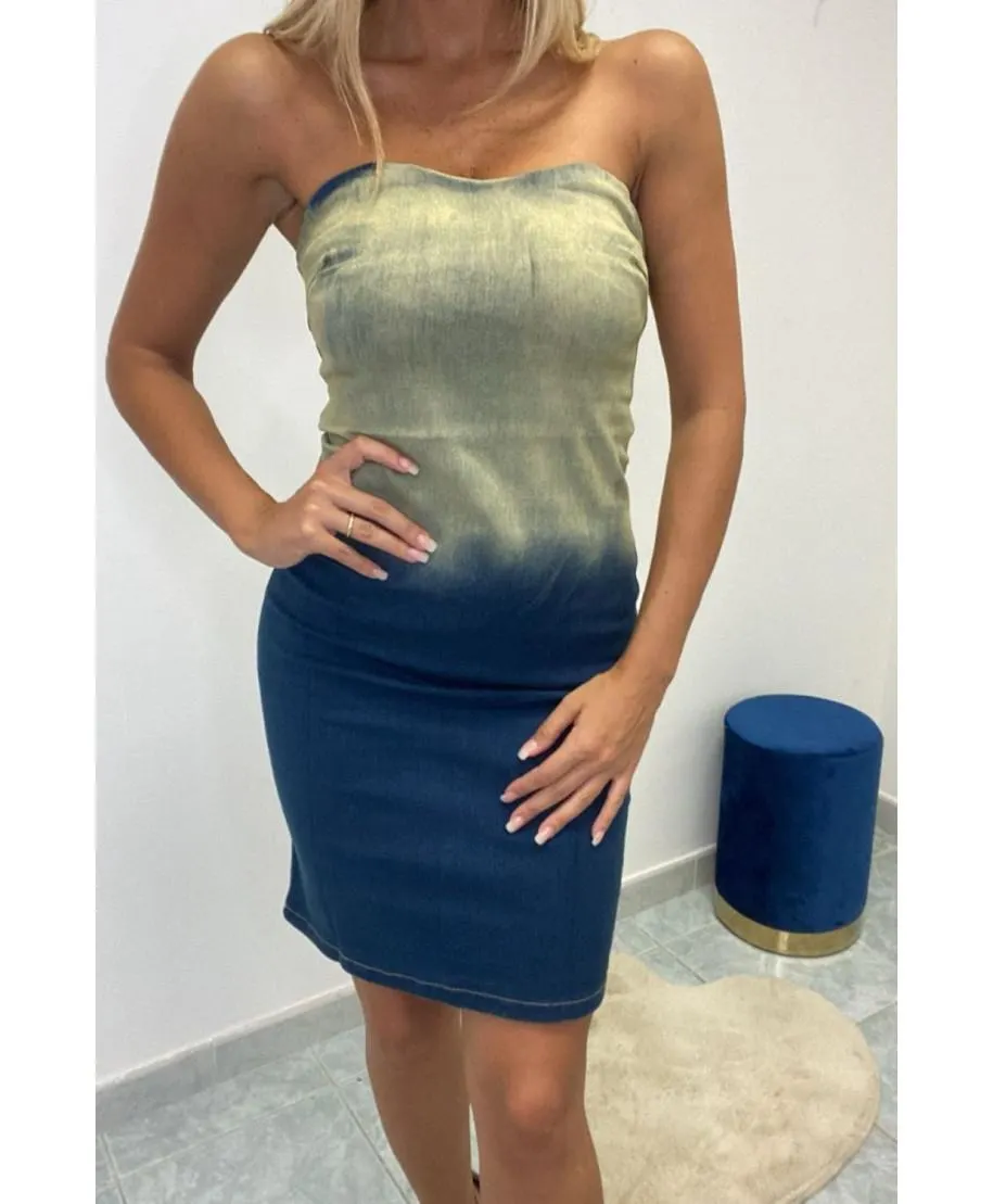 Tubino in jeans sfumato