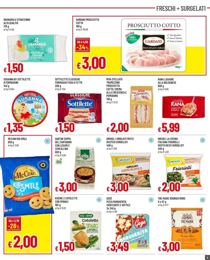 TANTI PRODOTTI A 1 - 2 - 3 € da 6 febbraio a 19 febbraio di 2025 - Pagina del volantino 9