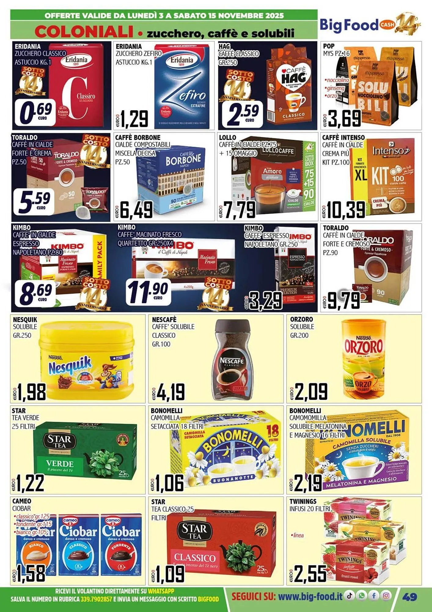 Volantino Big Food da 3 novembre a 15 novembre di 2025 - Pagina del volantino 49