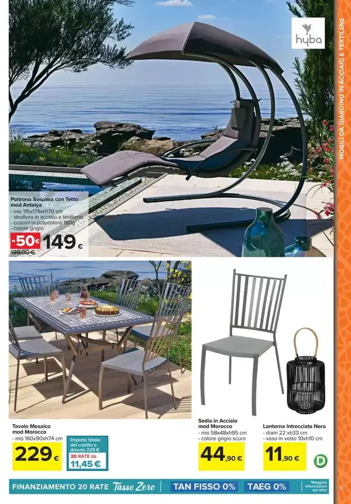 Stile e comfort all'aperto da 1 aprile a 30 aprile di 2025 - Pagina del volantino 9