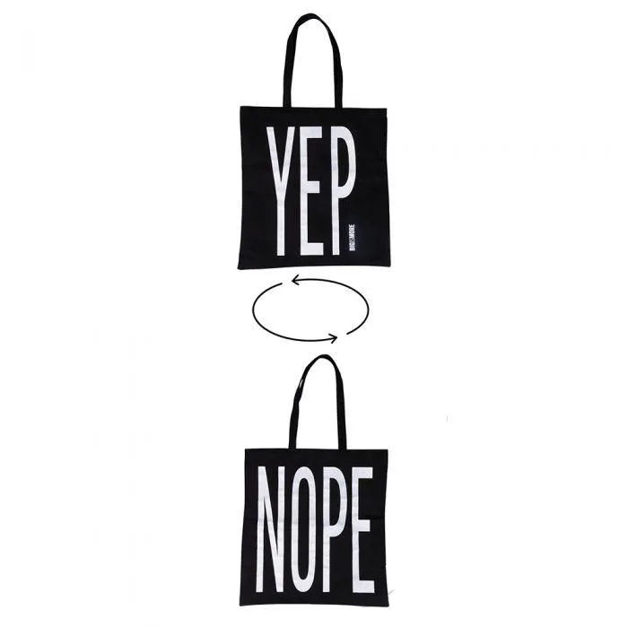 Shopping bag Yes Nope, in cotone, 40x42,5cm, Bigismore