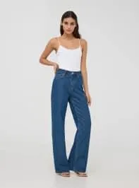 Body con spalline sottili Bianco ottico