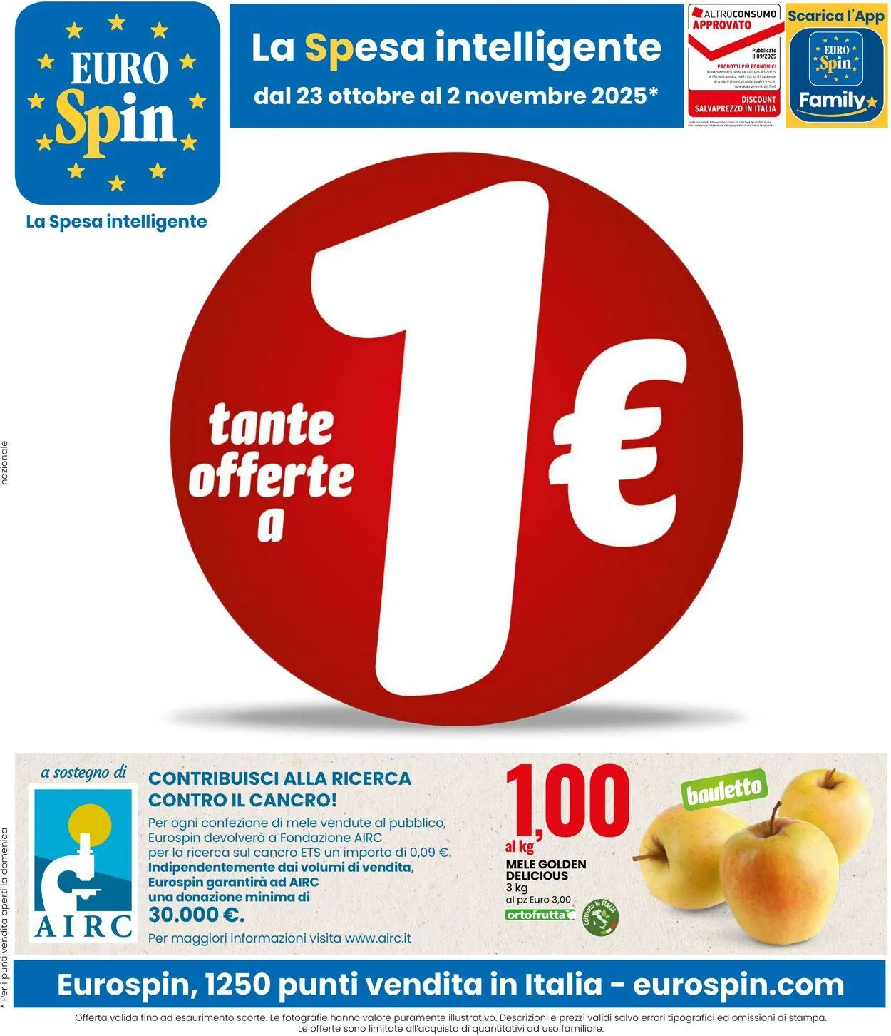 EURO Spin Volantino attuale da 23 ottobre a 2 novembre di 2025 - Pagina del volantino 1