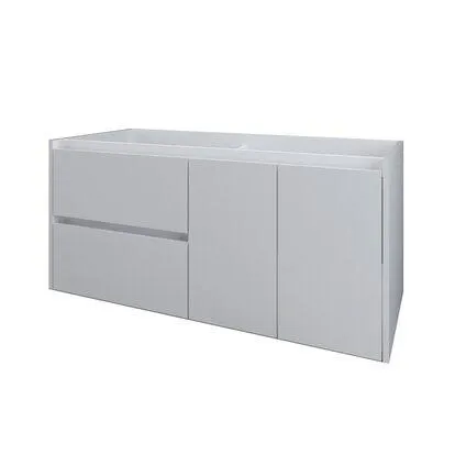 Base lavabo ad incasso sospesa 120x50 cm bianco lucido