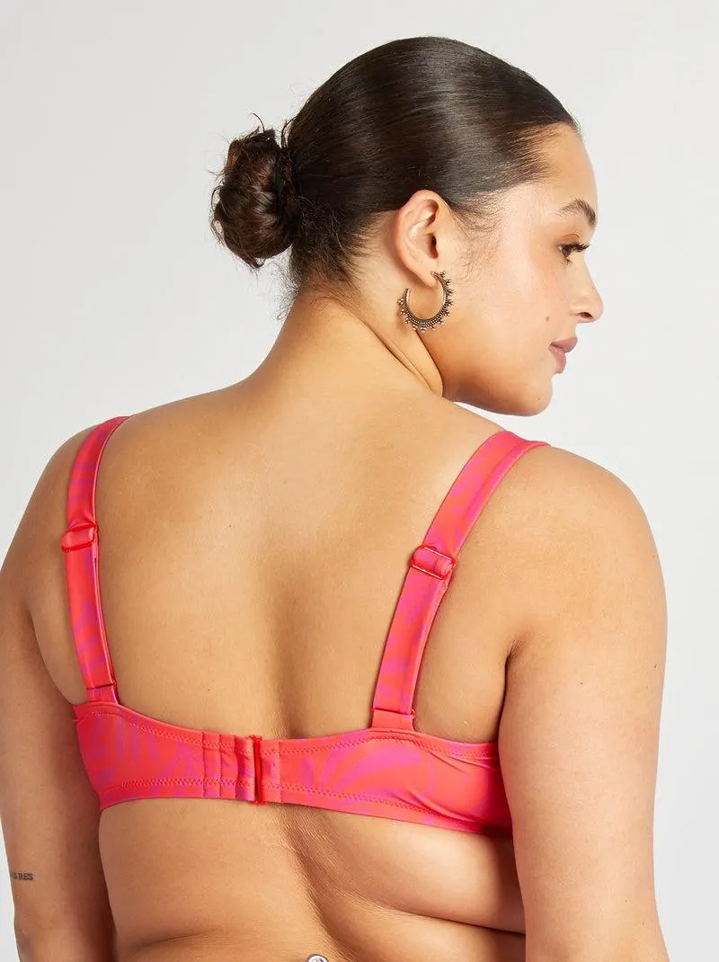 Reggiseno bikini stampato - ARANCIONE