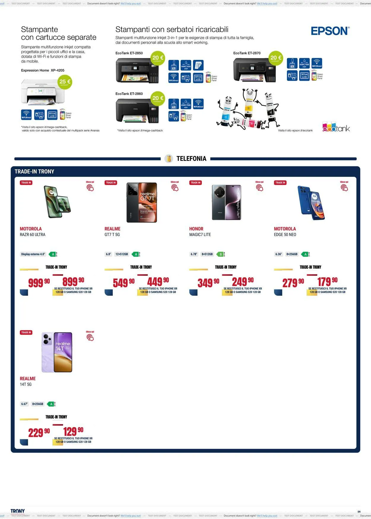 Trony - Milano Volantino attuale da 21 agosto a 10 settembre di 2025 - Pagina del volantino 9