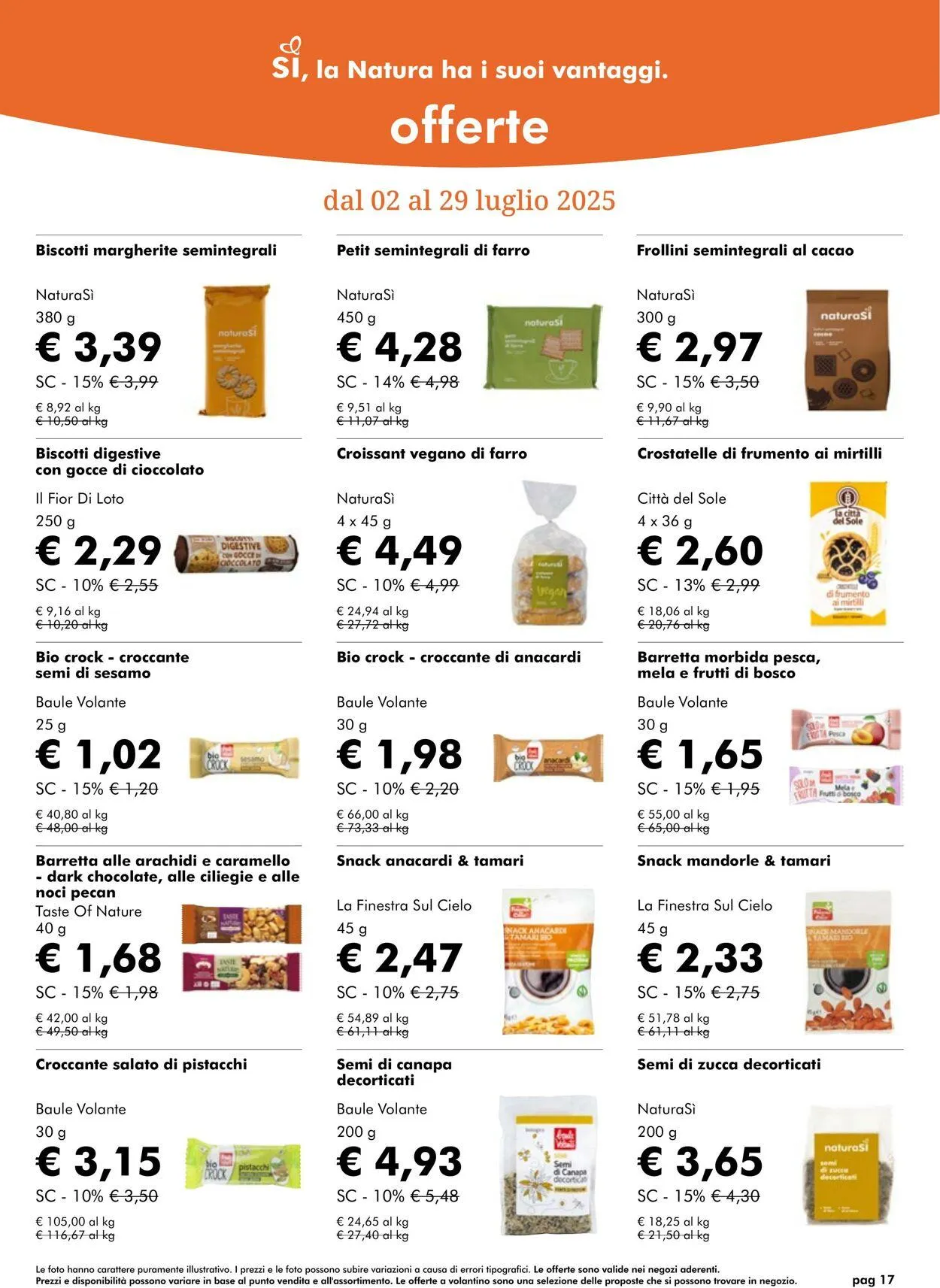 Natura Sì Volantino attuale da 31 luglio a 14 agosto di 2025 - Pagina del volantino 17