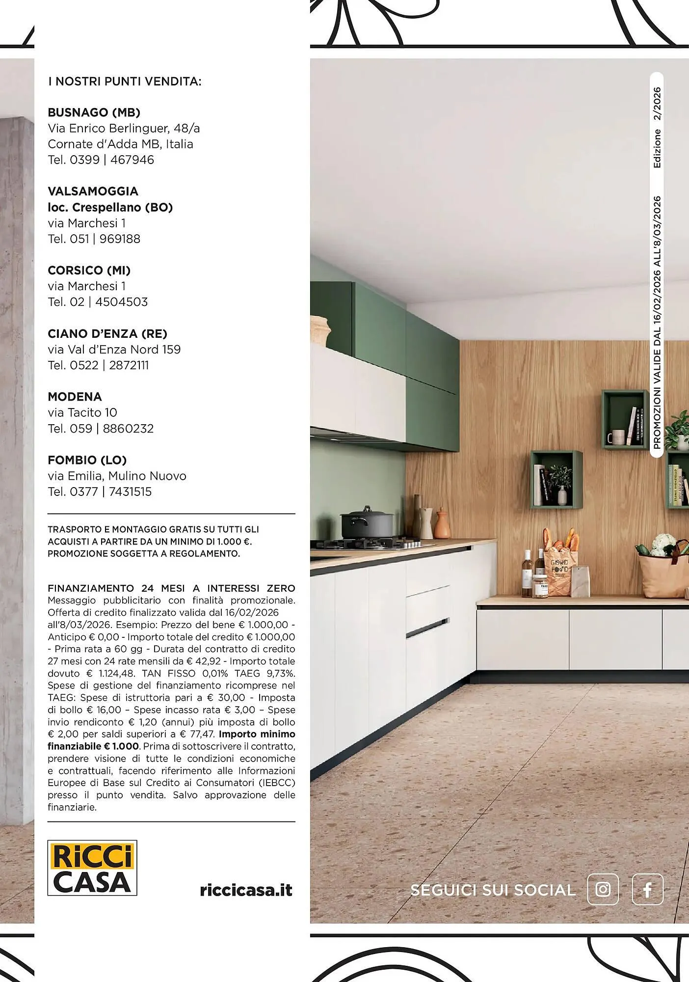 Volantino Ricci Casa da 15 febbraio a 1 marzo di 2026 - Pagina del volantino 16