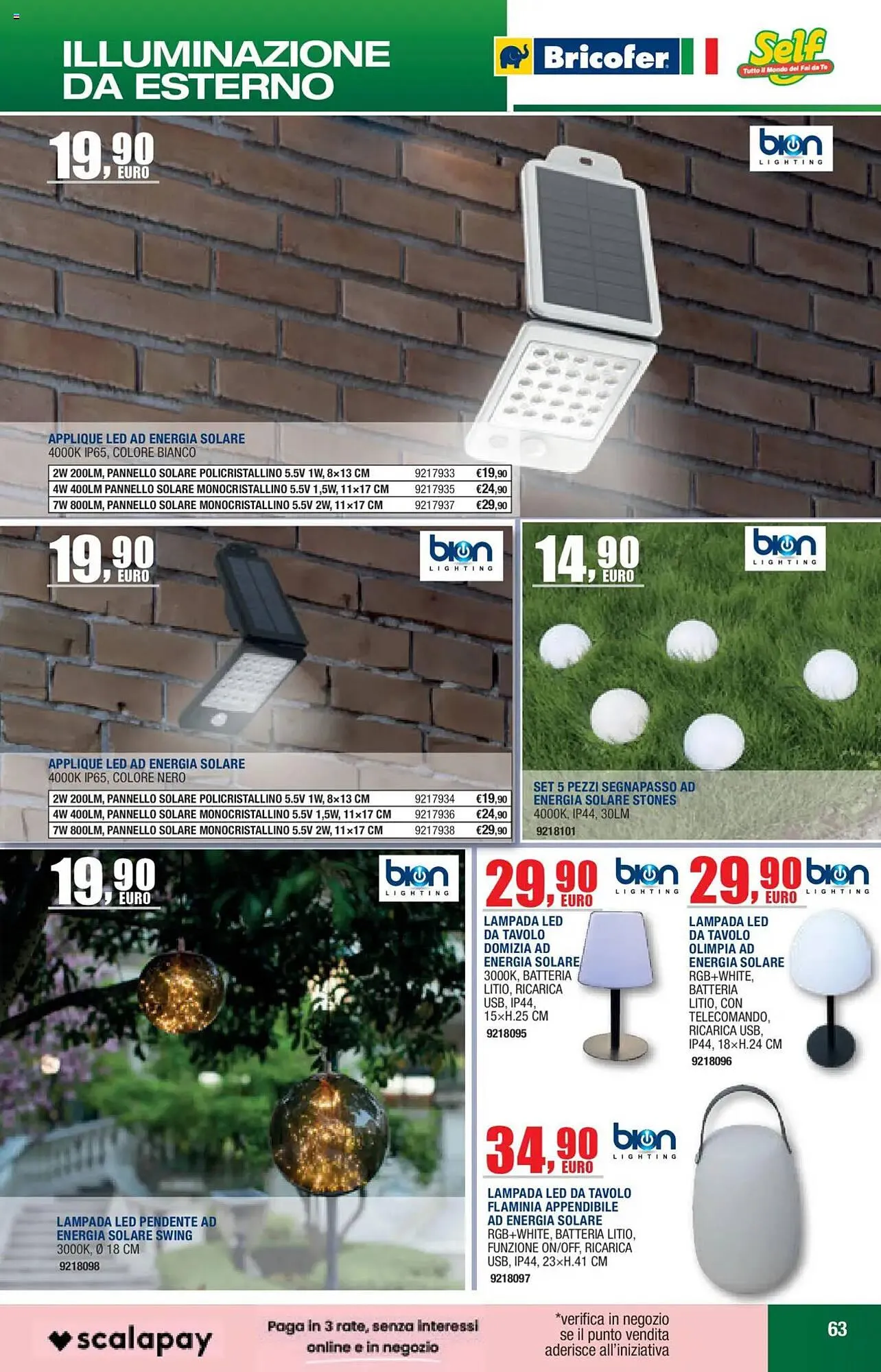 Volantino Bricofer da 27 maggio a 30 settembre di 2025 - Pagina del volantino 63