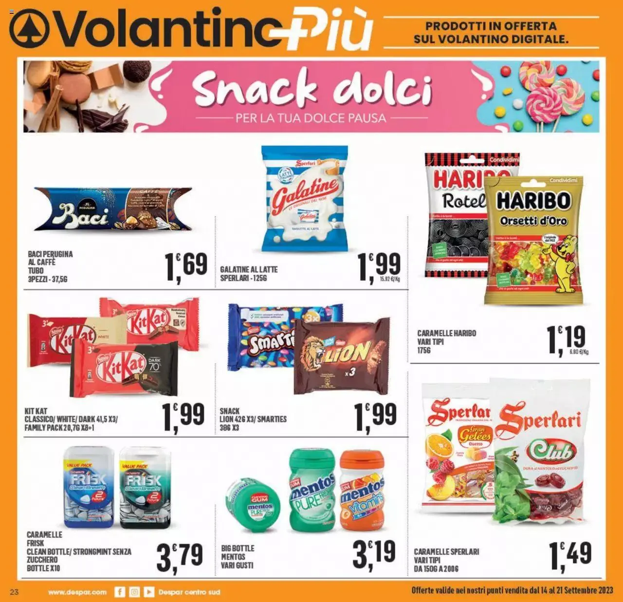 Volantino Eurospar da 14 settembre a 21 settembre di 2023 - Pagina del volantino 23