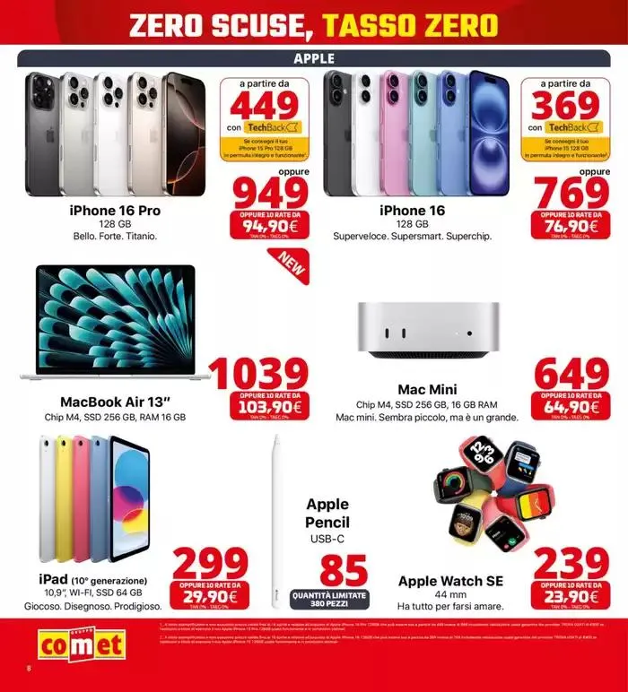 Zero scusa, tasso zero da Comet! da 3 aprile a 16 aprile di 2025 - Pagina del volantino 8