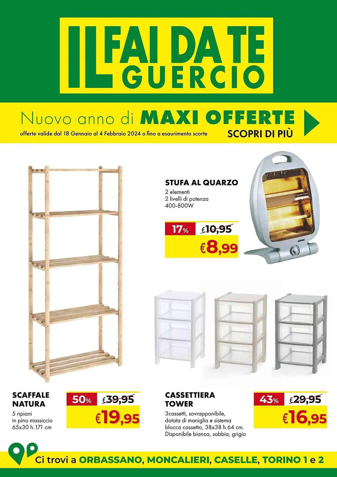 Volantino Il Fai Da Te Guercio da 18 gennaio a 4 febbraio di 2024 - Pagina del volantino 1