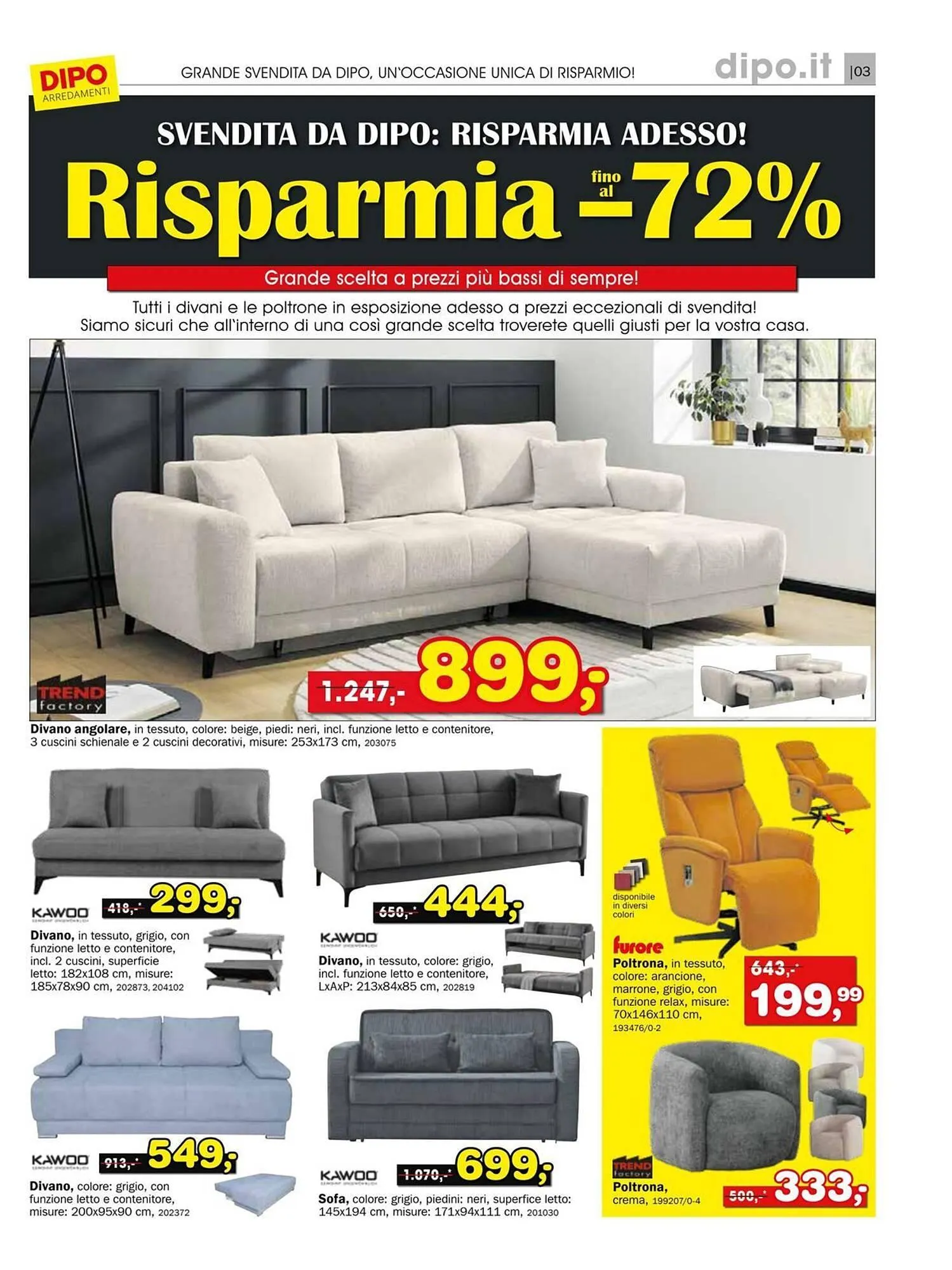 Volantino Dipo Arredamenti da 5 agosto a 17 agosto di 2025 - Pagina del volantino 3